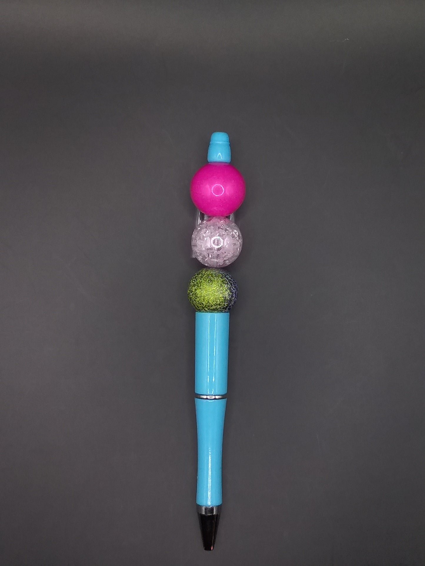 P77 Light Blue Pen Pink Bead
