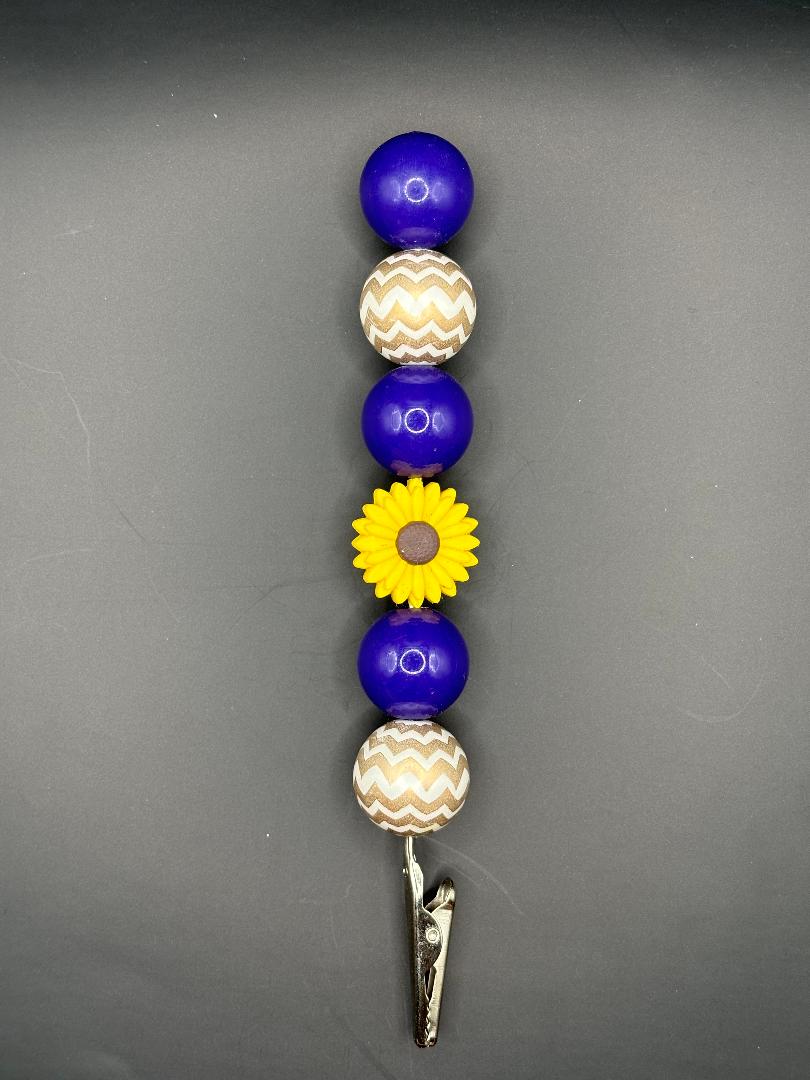 RC11 Sunflower With Purple Beads